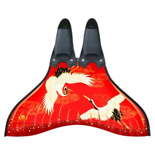 huayu美人鱼蹼 专业自由潜水碳纤单蹼玻璃纤维透明单蹼碳纤维脚蹼