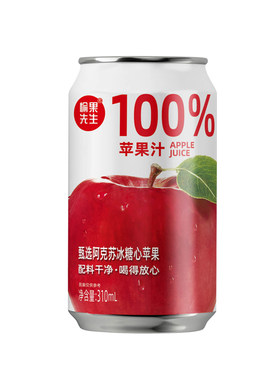 愉果先生苹果汁100%果汁含量