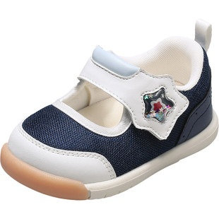 牧童学步鞋女宝宝春秋软底面包鞋子童心启蒙机能鞋透气网面男童鞋