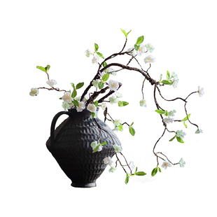 新中式海棠仿真花假花摆设装饰轻奢高端客厅插花花艺摆件仿生花束