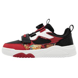 特步童鞋儿童春秋新款板鞋男童旋转扣鞋子女童大童潮流休闲运动鞋