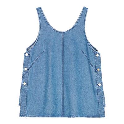 kleeklee环保棉无弹牛仔背心