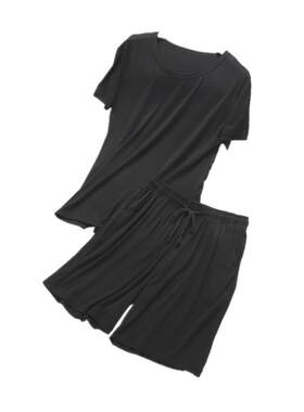 莫代尔简约圆领青年家居服套装