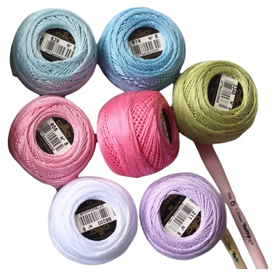 dmc8号线法国梭编细线蕾丝钩针线