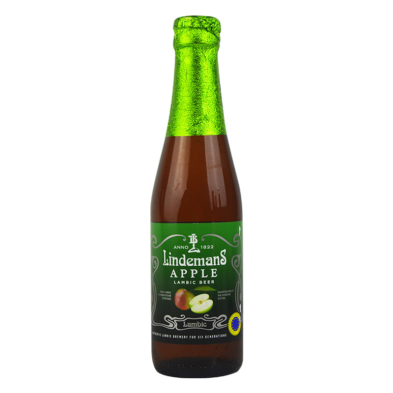比利时林德曼果味啤酒女士啤酒草莓桃子樱桃精酿250ml*24瓶整箱装