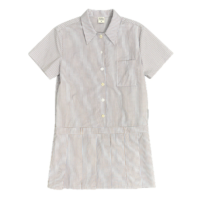 Studio1till8翻领格纹连衣裙