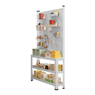 门后角钢洞洞板置物架夹缝可定制靠墙分区收纳架家用窄缝架储物架