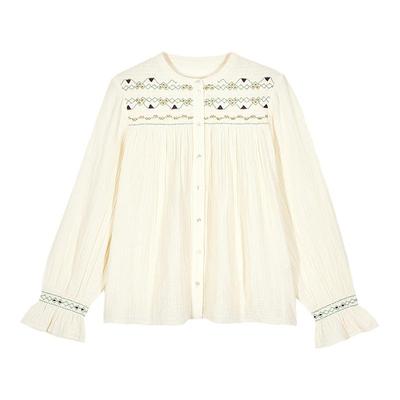 ba&sh精致刺绣法式衬衫