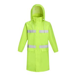雨衣长款全身防暴雨荧光黄绿牛津布加厚劳保反光雨衣男女拉链包邮