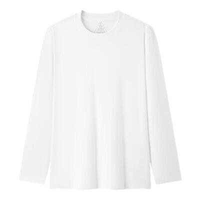 白小T纯棉圆领三防长袖T恤
