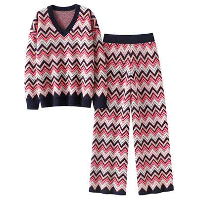 启超官方高端100%纯山羊绒衫套装