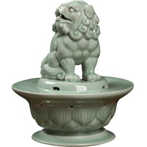 东方狻猊新古典瑞兽陶瓷锦峰作品
