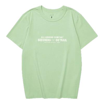 斯凯奇夏季男子针织圆领短袖T恤