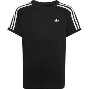 Adidas/阿迪达斯官方正品三叶草大童日常经典三条纹运动T恤KE0919