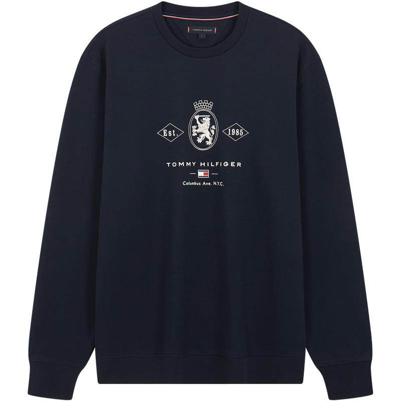 Tommy男女款双面布植绒字母卫衣