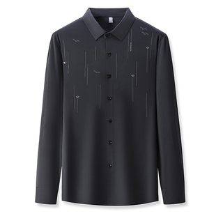 罗蒙加绒男士长袖衬衫秋冬季2025新款商务休闲抗皱保暖男款衬衣