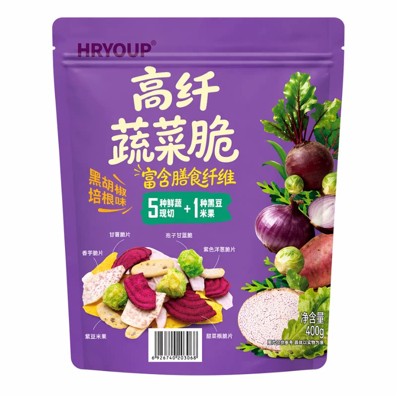 HRYOUP高纤蔬菜脆400g独立装