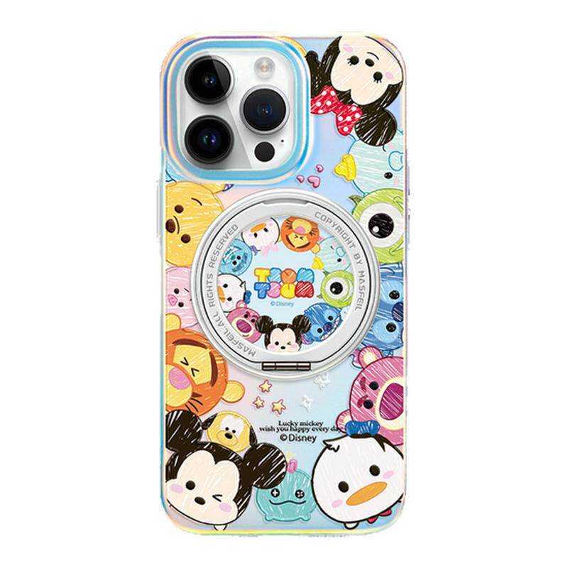 ZHIZHE×迪士尼联名适用苹果17Promax手机壳新款14旋转磁吸支架iPhone16Pro保护套支点13pm全包防摔Lo5网红女