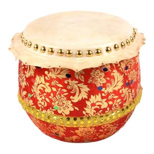 舞狮鼓 6寸/8寸正宗佛山醒狮鼓 儿童小狮子头舞狮头玩具 醒狮鼓棍