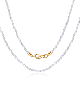 sanswood森吾 意式拼色冰魄素链女百搭叠戴极简螺旋银丝锁骨项链