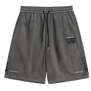 BJHG不计后果美式环保麂皮绒短裤男款夏季休闲运动宽松健身五分裤