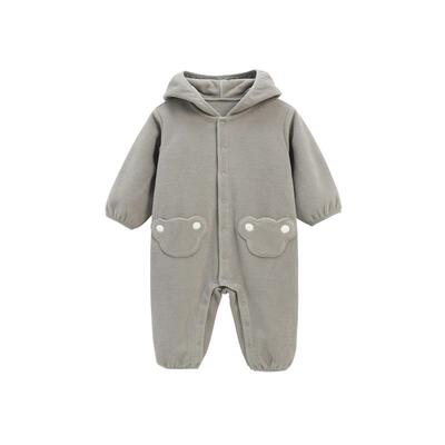 whitewheat抗静电摇粒绒爬服