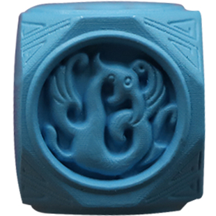 优化绿松石四兽珠文玩配饰雕刻件四大神兽隔珠方珠佛珠手串小配件