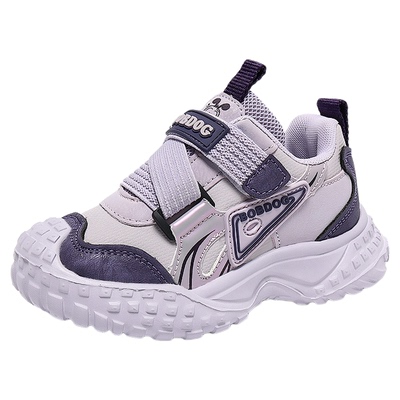 巴布豆女童加绒二棉运动鞋保暖