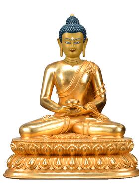 闯隆家用桌面铜器铜鎏金铜像摆件