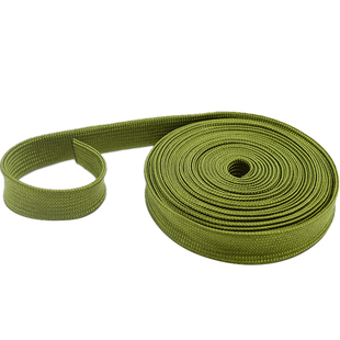 绝缘阻燃军绿色锦纶丝套管蛇皮编织网管耐磨软航空电线电缆保护套