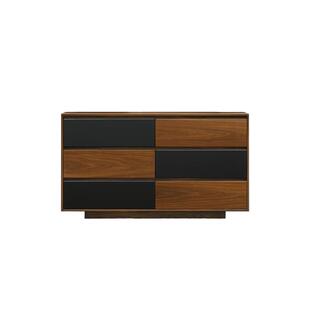 弗丽嘉六斗柜 实木斗柜梳妆台黑胡桃木卧室靠墙轻奢储物柜床尾柜