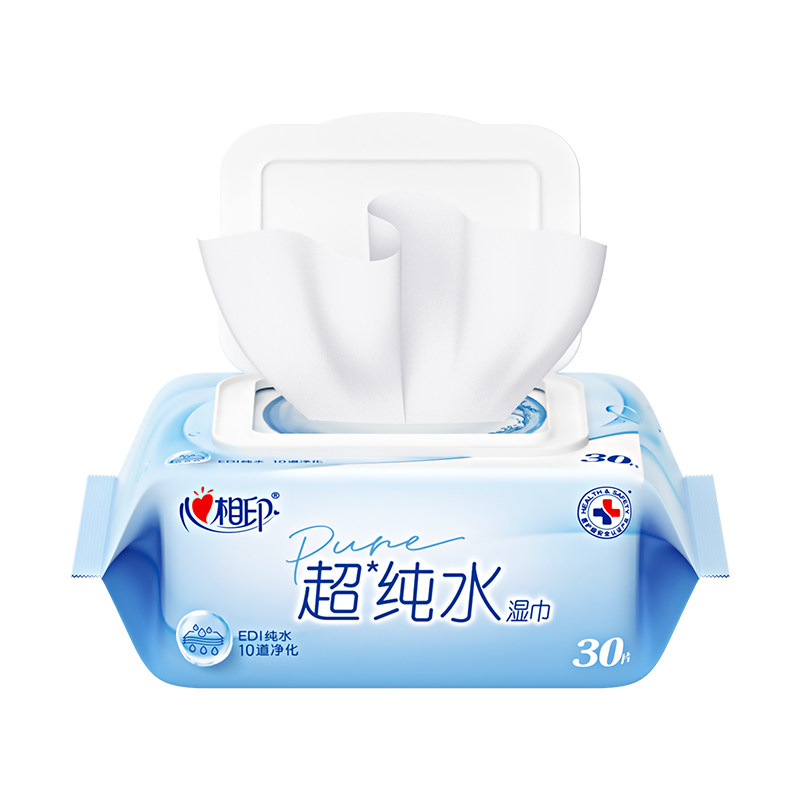 加厚实惠清洁超纯水湿巾心相印