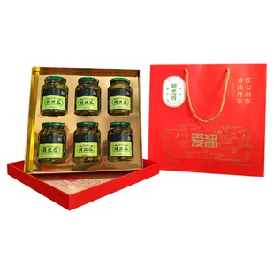 颍思坊荷兰瓜352g*6瓶礼盒装年货送礼酸甜小黄瓜开瓶即食乳瓜酱瓜