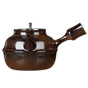 金灶G-225B潮汕砂铫壶红泥侧把煮茶壶烧水壶炭炉陶壶茶壶功夫茶具