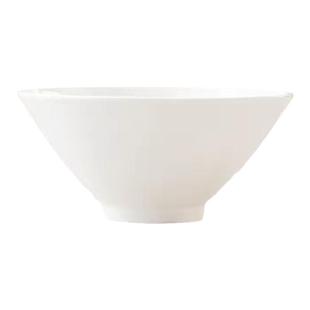 优质纯白无铅骨瓷面碗家用饭碗大号深口斗笠碗釉下彩高温白瓷餐具