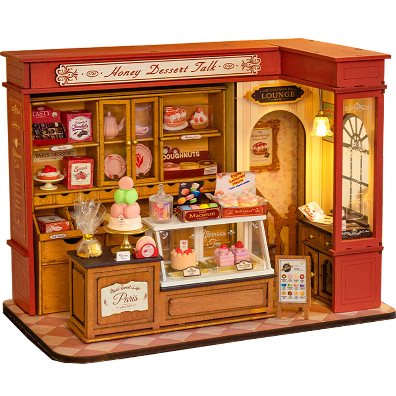 若来甜品店diy小屋手工拼装积木