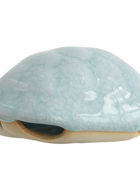 黼山堂《富甲一方》汝窑茶宠摆件