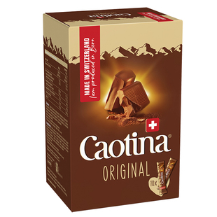 瑞士进口Caotina可提娜原味可可粉热巧克力粉冲饮coco粉15g*10支