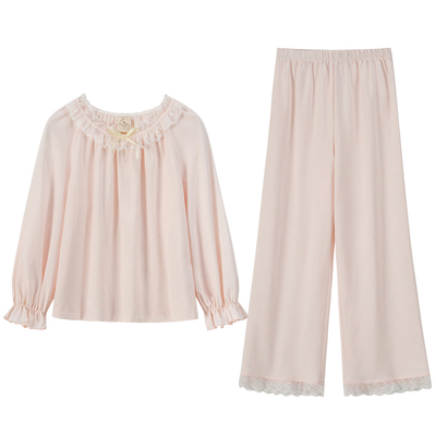 女孩春秋纯棉家居服套装2025新款