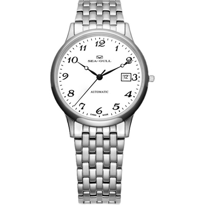 海鸥表全钢正装复古自动机械男表