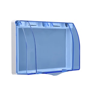 双86型防水盒粘贴式浴室卫生间双位双联二位两位开关插座防水罩盖