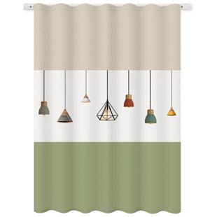 浴室卫生间窗帘免打孔安装厕所小窗户遮挡帘防水防霉防走光布帘子