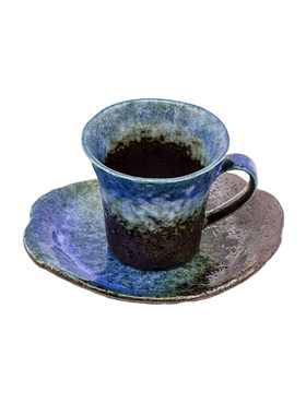 日本进口咖啡杯红茶杯带杯托