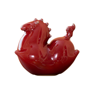 钧瓷唐马桌面摆件生肖马吉祥物茶宠办公室装饰送男女生日新年礼物