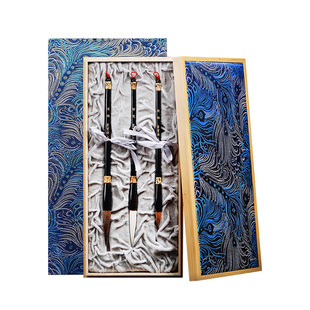 荣宝斋心若菩提毛笔善琏湖笔套装文房四宝国画书法专业古法制笔狼毫羊毫毛笔竹盒湖笔毛笔礼盒套装