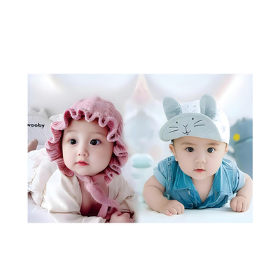 龙凤胎宝宝海报可爱男宝女宝贴纸