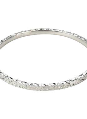 碎冰冰银手镯女款足银S999纯银实心镯子闭口女士闺蜜镯生日礼物