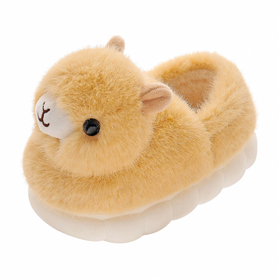卡通女童冬季保暖棉拖鞋防滑