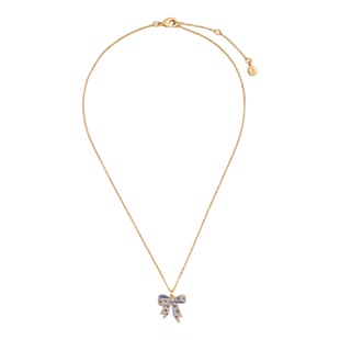 【9折上新】Fable甜心蝴蝶结珐琅彩项链女款吊坠饰品胸链轻奢小众