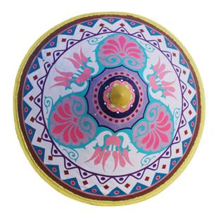 竹编舞蹈斗笠帽子六一儿童表演节目道具成人走秀广场舞花朵草帽子